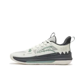 361° DVD Team Assist Future Coach Cushioning Anti Slip And Wear Resistant Low Top Basketball Shoes Men's White Gray