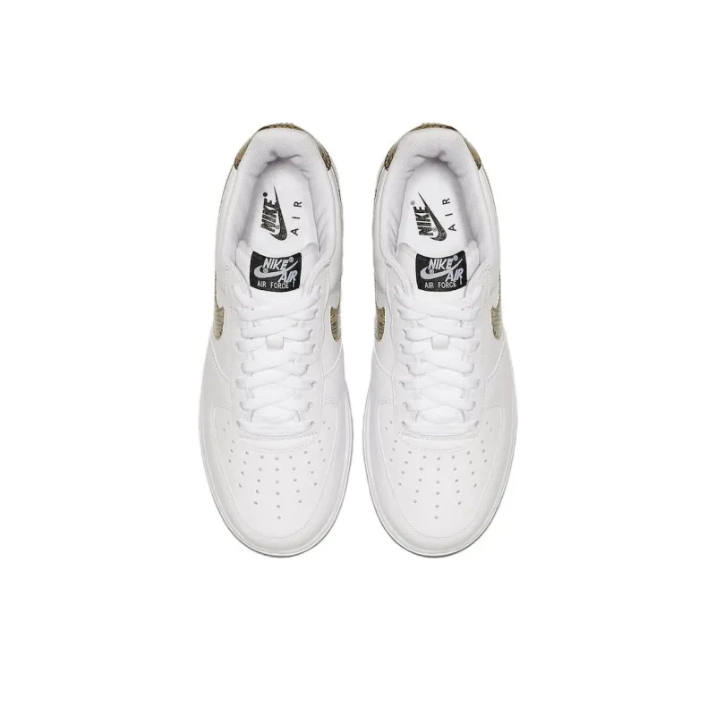Nike Air Force 1 Low Retro PRM QS Snakeskin Print Low Top Skateboard Shoes Unisex White-3