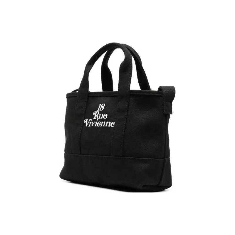 KENZO Canvas Blended Cotton One Shoulder Crossbody Canvas Bag Handbag Small Size Women's Black-1