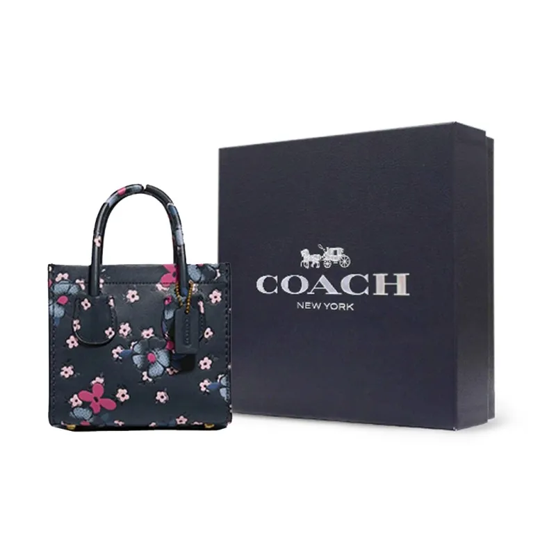 COACH Cashin Leather Small Square Bag Tote Bag Shopping Bag Handbag Shoulder Bag Crossbody Bag Mini Women's Black-7