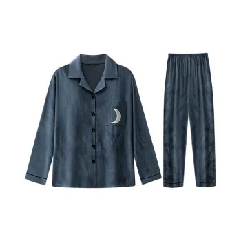 Qiao Ni Tong Pajama Set Men's Elegant Blue