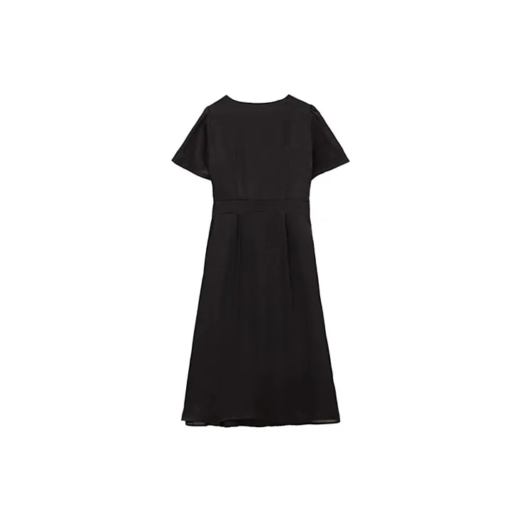 Mapping Short Sleeved Dresses Women's Black-1