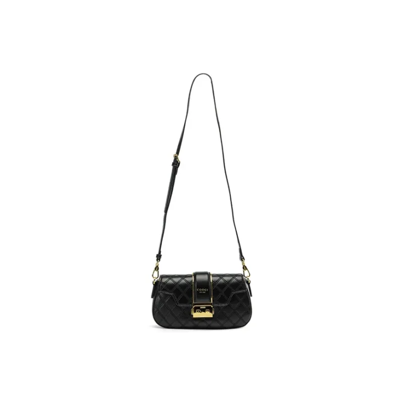 COOGI PU Shoulder Bag Crossbody Bag Regular Women's Black/White-6
