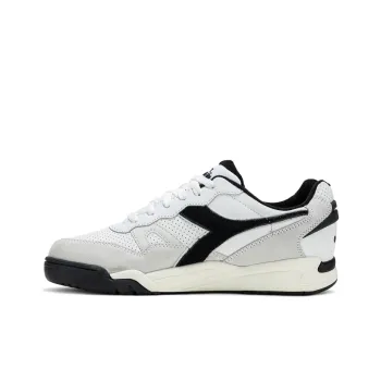 Diadora Winner Anti Slip And Wear Resistant Breathable Cushioning Low Top Casual Shoes Unisex White/Black