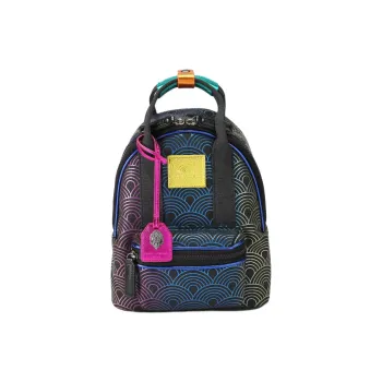 Kurt Geiger London Fabric Backpack Small Size Women's Black & Multicolor