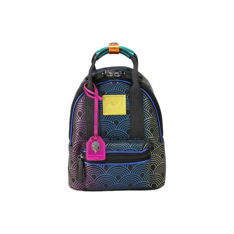 Kurt Geiger London Fabric Backpack Small Size Women's Black & Multicolor-0