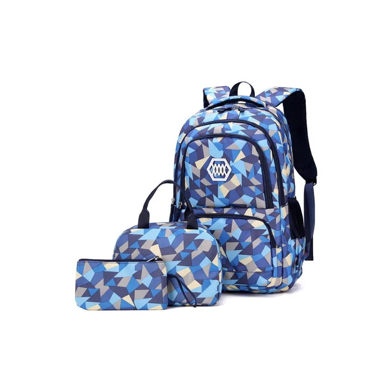Natural Fish Nylon Fabric Backpack Unisex Multicolor-10