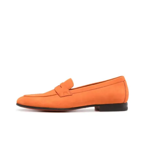 Santoni Penny-slot Suede Loafers