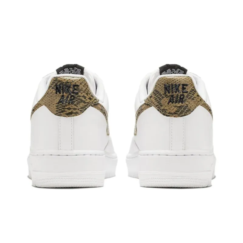 Nike Air Force 1 Low Retro PRM QS Snakeskin Print Low Top Skateboard Shoes Unisex White-4