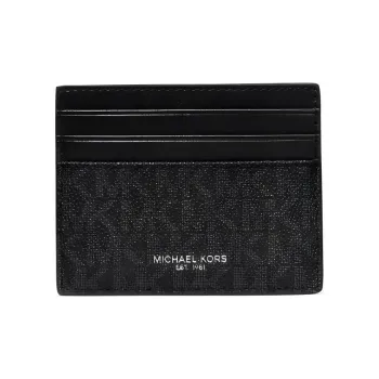 MICHAEL KORS Artificial Leather Card Holder Trumpets Men's Black