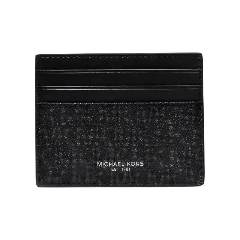 MICHAEL KORS Artificial Leather Card Holder Trumpets Men's Black-0