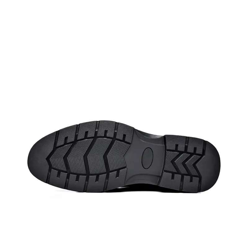 LUOMAIKE Dress Shoes Men Low Top Black-4