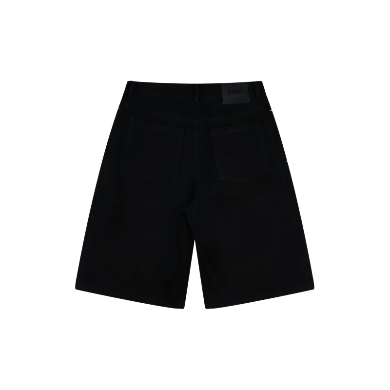PASET Denim Shorts Unisex Black-1