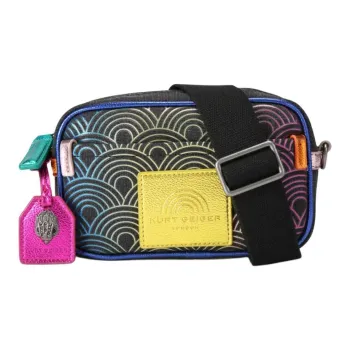 Kurt Geiger London Canvas Canvas Bag Camera Bag Shoulder Bag Crossbody Bag Small Size Women's Black & Multicolor