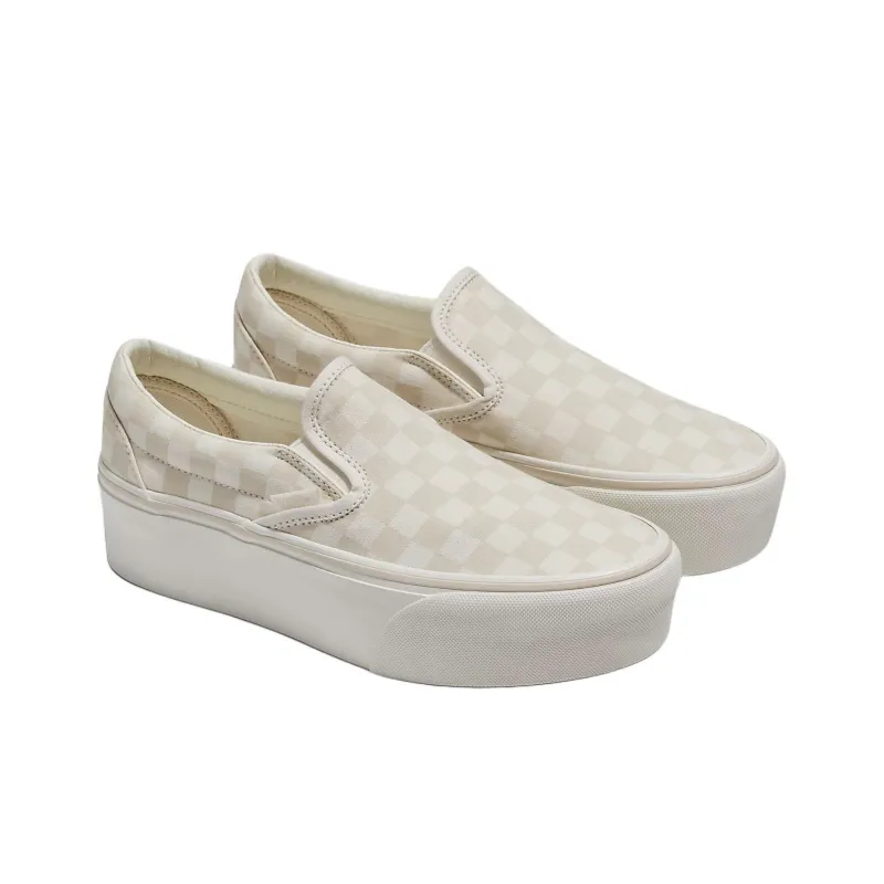Slip On Classic Vans Stackform 'Checkerboard Turtledove Beige'-2