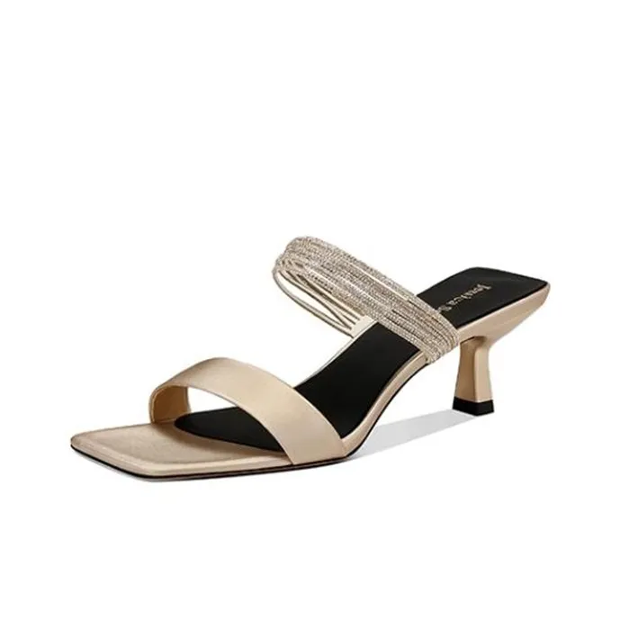 JESSICA SOPHIA Rhinestone Slip Resistant Abrasion Resistant Slide Slippers Women's-2