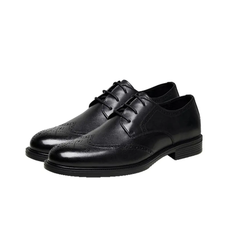 Crocodile Dress Shoes Men's Black-3
