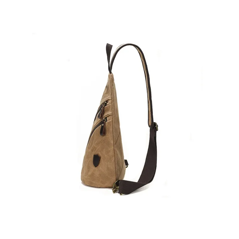 TTaG．baG Batik Canvas With Leather Crossbody Bag Regular Men's Earth Yellow/Khaki/Gray/Green-6