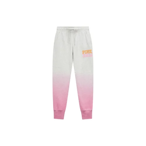 Victoria's Secret Knitted Sweatpants Women's Gray Pink Patchwork