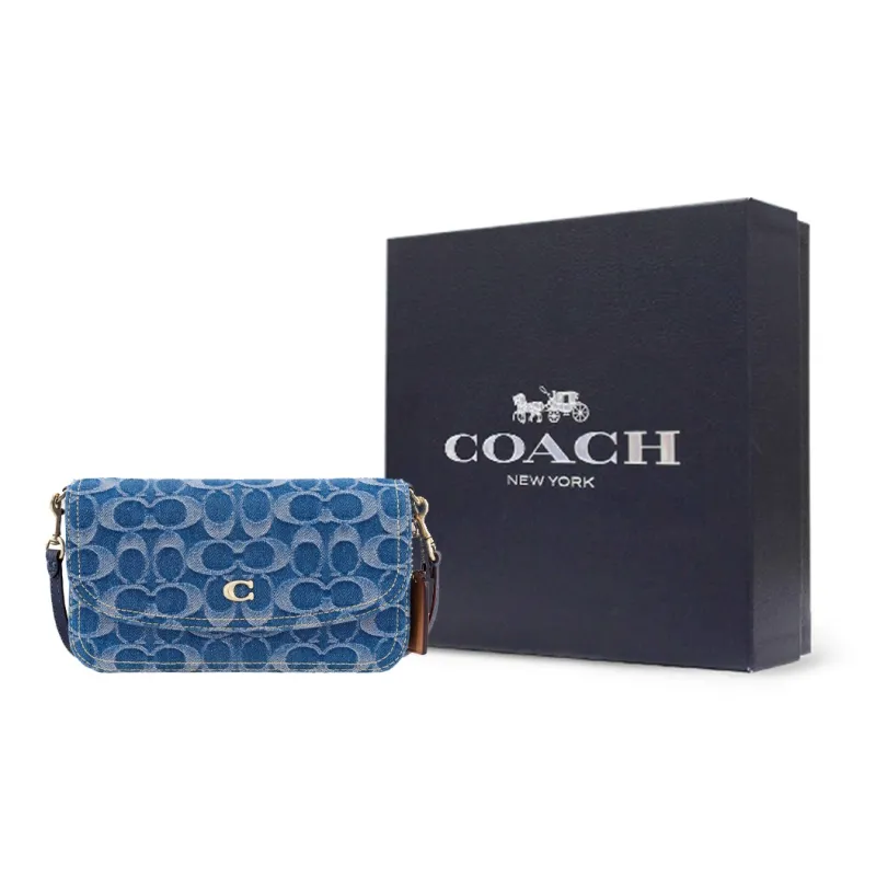 COACH Hayden Denim Fabric Crossbody Bag Women's Denim Blue Monogram-7