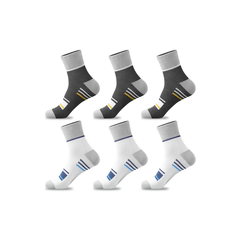 H YXIANG Mid Calf Socks Men's 6 Pack-10