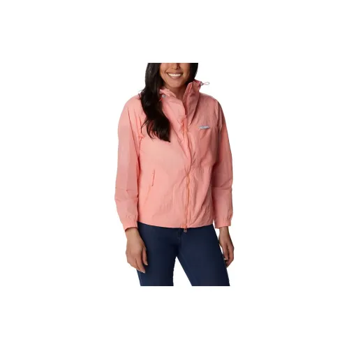 Columbia Windbreaker Jackets Women's Pink