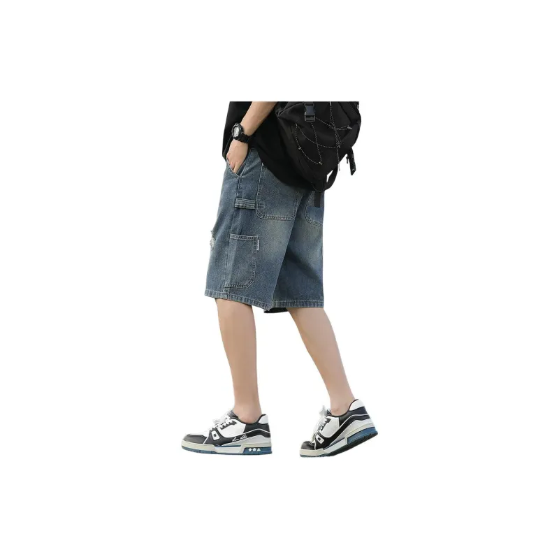 Tonlion Denim Shorts Men's Blue Tone-1