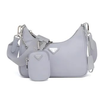 PRADA Hobo Recycled Nylon 3-in-1 Shoulder Bag Handbag Shoulder Bag Crossbody Bag Women's Light Blue