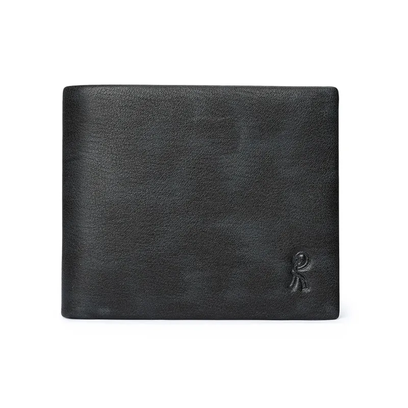 ROBERTA DI CAMERINO Top Grain Cow Leather Wallet Regular Men's Black-5
