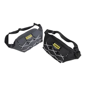 GENANX Polyester One Shoulder Crossbody Fanny Pack Regular Unisex Black/Dark Gray