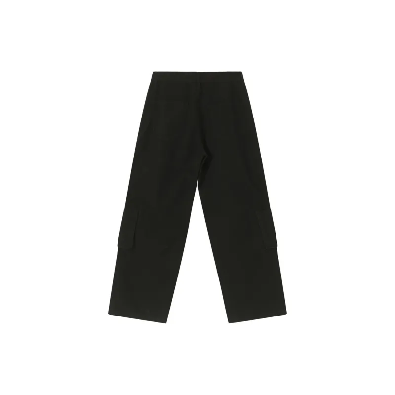 Voguo Relay Cargo Pants, Casual Pants Unisex Black-1