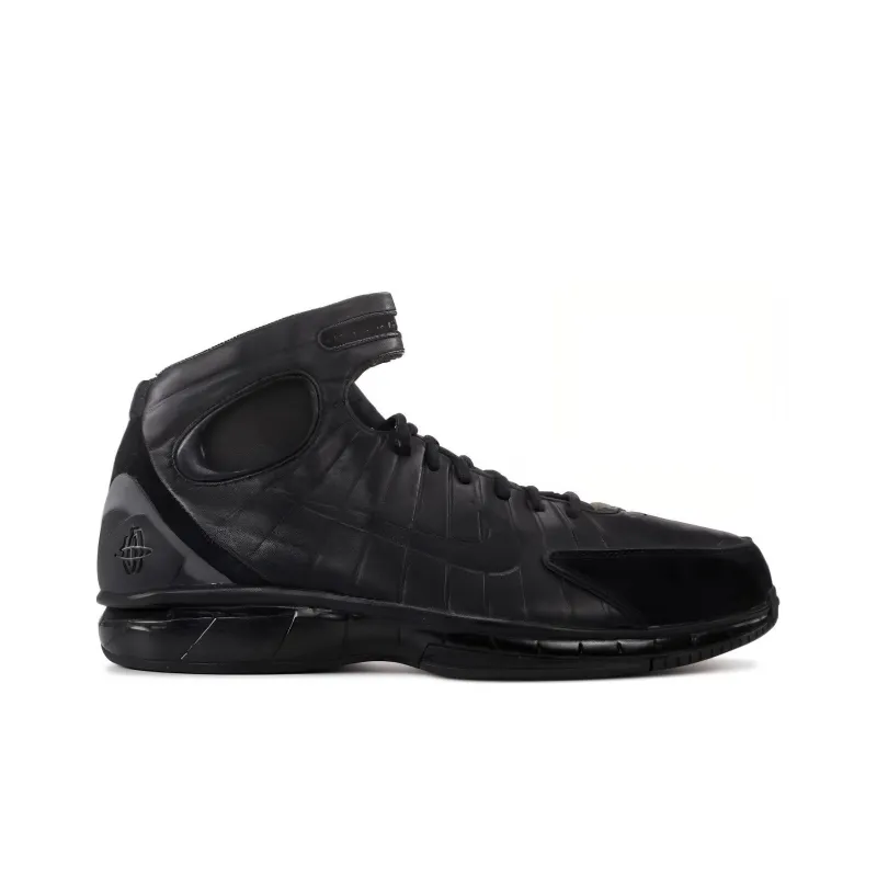 Nike 2K4 AIR ZOOM HUARACHE Durable Breathable Mid-Top Basketball Shoes Men's Black-1