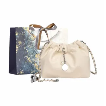 Iman's House PU Shoulder Bag Regular Women's Ecru/Silver/Black
