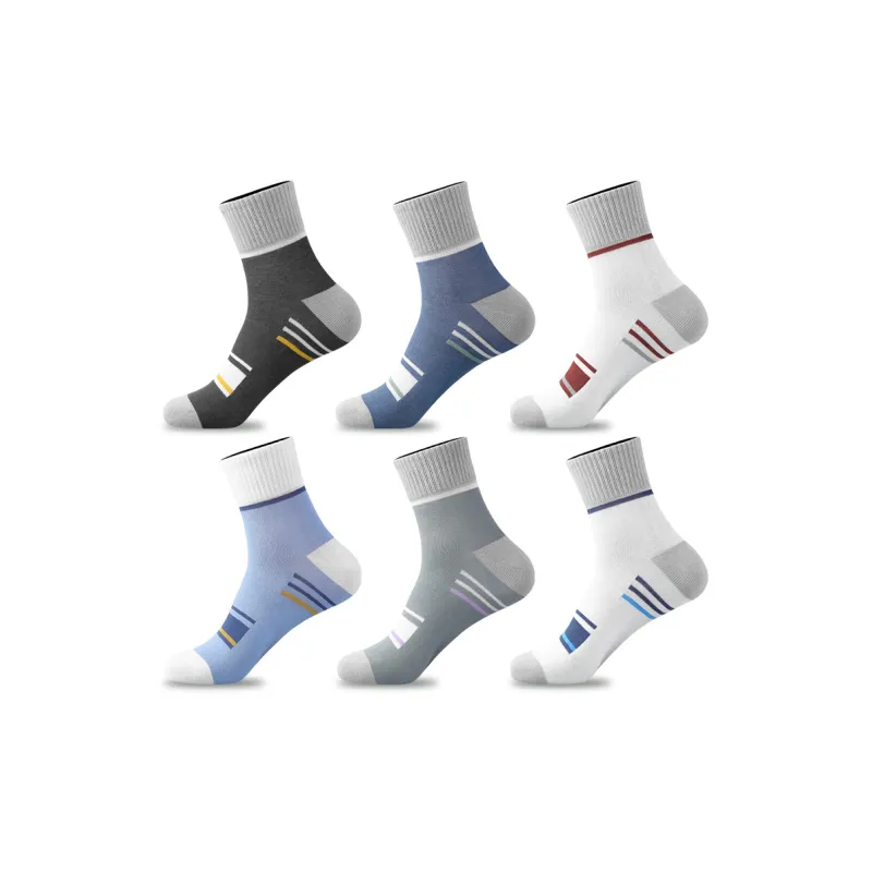 H YXIANG Mid Calf Socks Men's 6 Pack-0