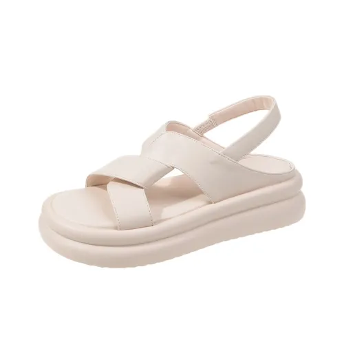 GEJIANI Beach Sandals Women's Black, Beige