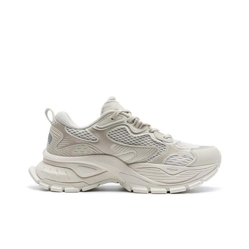XTEP Basque Lightweight Height Increasing Coverage Low-Top Casual Shoes Women's Fresh Look Milk Cheese-1