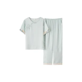 The Story Of The Flower Season Pajama Set Women's Light Blue