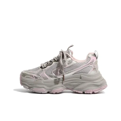 LXVB Anti-Slip And Wear-Resistant Height Increasing Low-Top Chunky Sneakers 5cm Women's