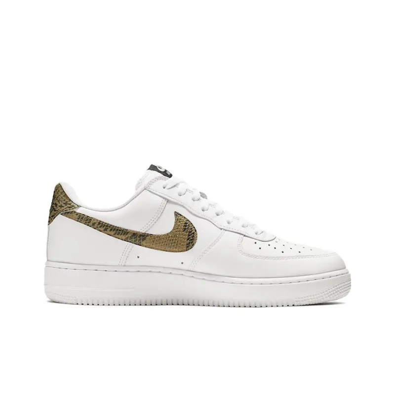 Nike Air Force 1 Low Retro PRM QS Snakeskin Print Low Top Skateboard Shoes Unisex White-1