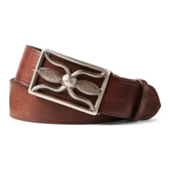 Polo Ralph Lauren Emblem Design Smooth Buckle Cow Leather Leather Belts Men's Brown Width 3.6cm