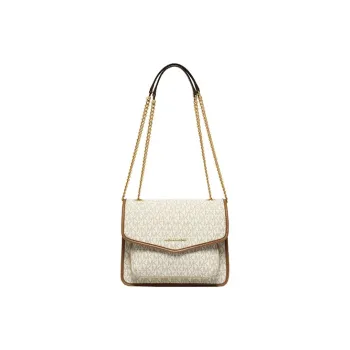 MICHAEL KORS Regina Artificial Leather Shoulder Bag Women's Vanilla White