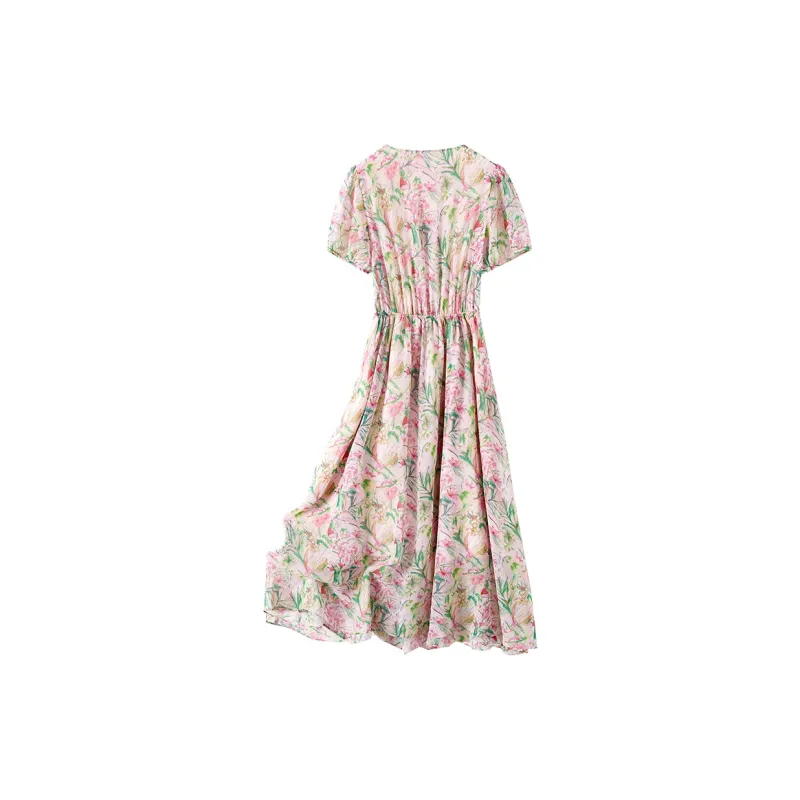 TOUCH Short Sleeved Dress Women's Pink Floral-1