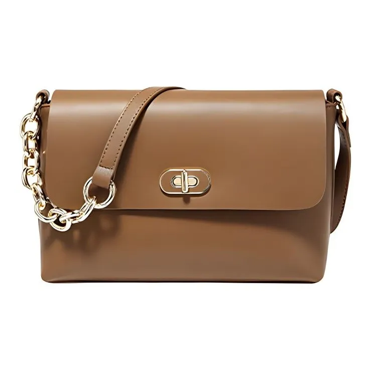 FOXER Cow Leather Premium Fashion Refined Summer Travel Women's Bag Regular Women's Milkshake White/Caramel-8