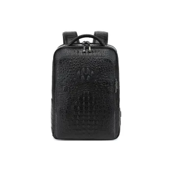 DOSRFINI Cow Leather Backpack Men's Black
