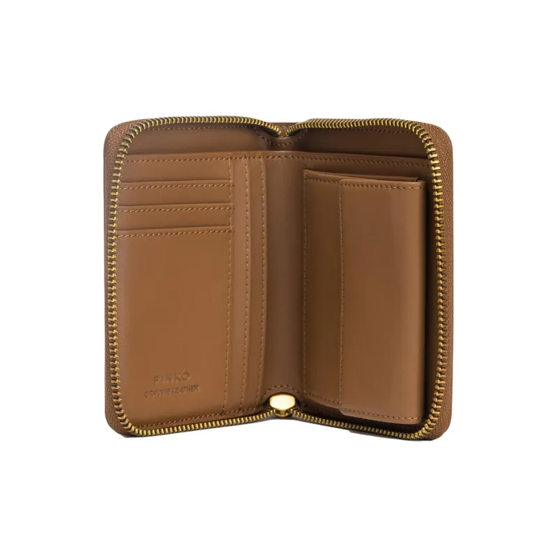 PINKO Taylor Leather Wallet Women's Brown-3