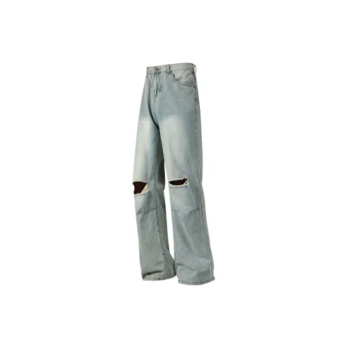 XINIYA TRAVEL Jeans Unisex Yellow Mud