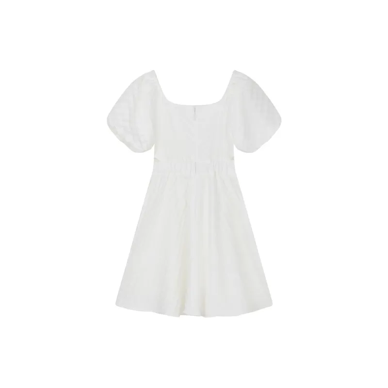 Teenie Weenie Short Sleeved Dresses Women's Ivory White-1