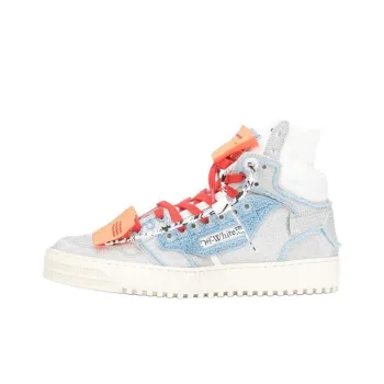 OFF WHITE High Top Skateboard Shoes Men's Gray