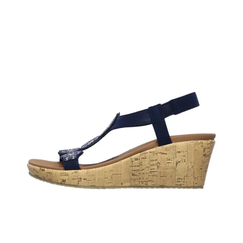 Skechers Cali Beverlee Date Glam Sandal Strap Sandals Medium Heel Women's Blue-0