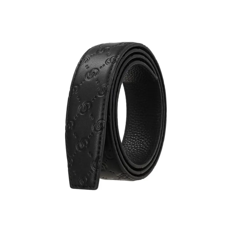 FORTEI Top Grain Cow Leather Belts Men's Black Width 3.5cm Gift Box Set-7